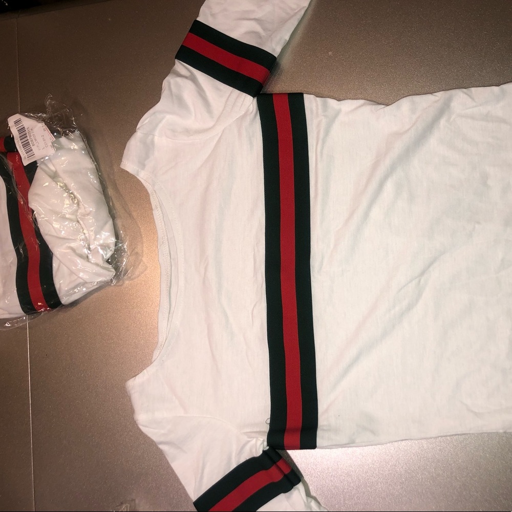 White Striped Top
